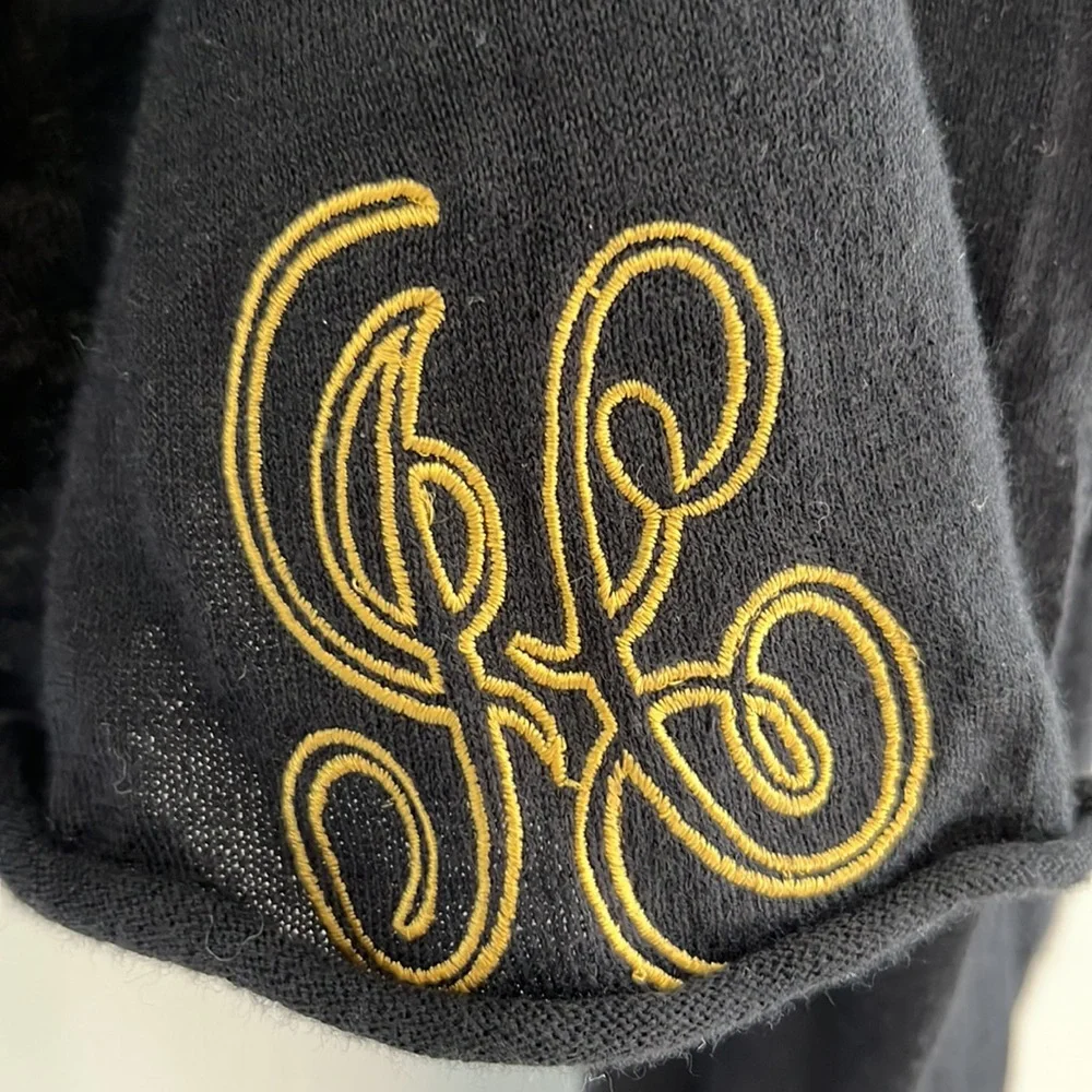 Juicy Couture Black Lightweight Drape Wrap Sweater - Picture 7 of 8